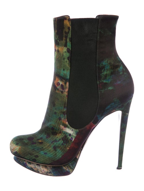 Nicholas Kirkwood Animal Print Boots Green