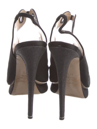 Nicholas Kirkwood Satin Slingback Sandals