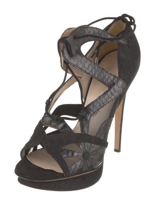 Nicholas Kirkwood Suede Mesh Accents Sandals