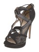 Nicholas Kirkwood Suede Mesh Accents Sandals