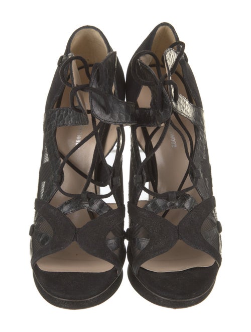 Nicholas Kirkwood Suede Mesh Accents Sandals