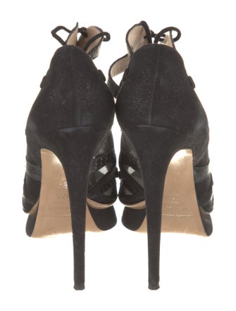 Nicholas Kirkwood Suede Mesh Accents Sandals