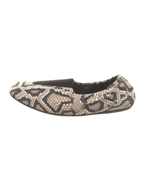 Nicholas Kirkwood Embossed Leather Animal Print Ballet Flats