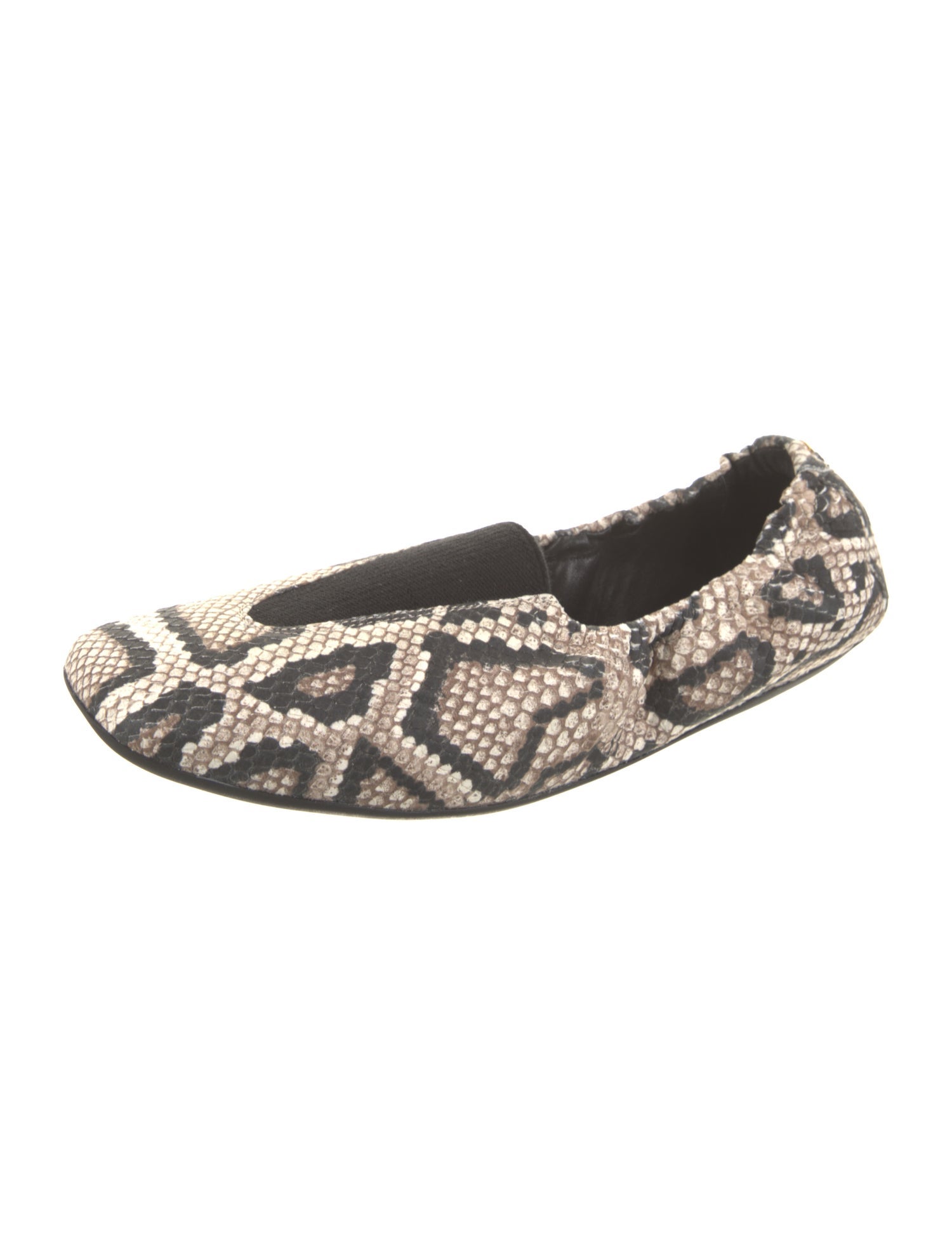 Nicholas Kirkwood Embossed Leather Animal Print Ballet Flats