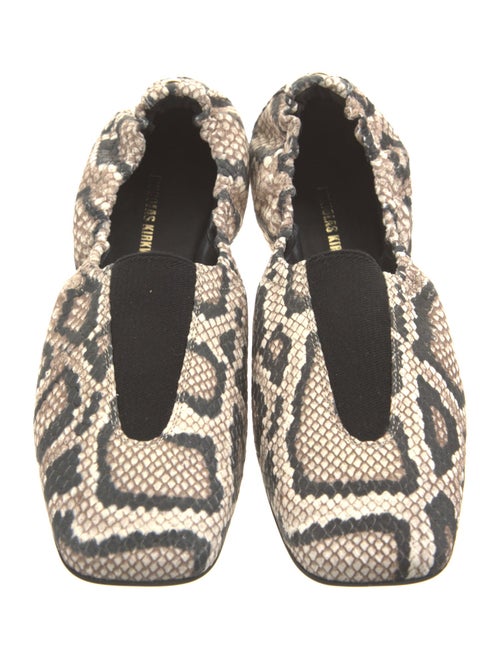 Nicholas Kirkwood Embossed Leather Animal Print Ballet Flats