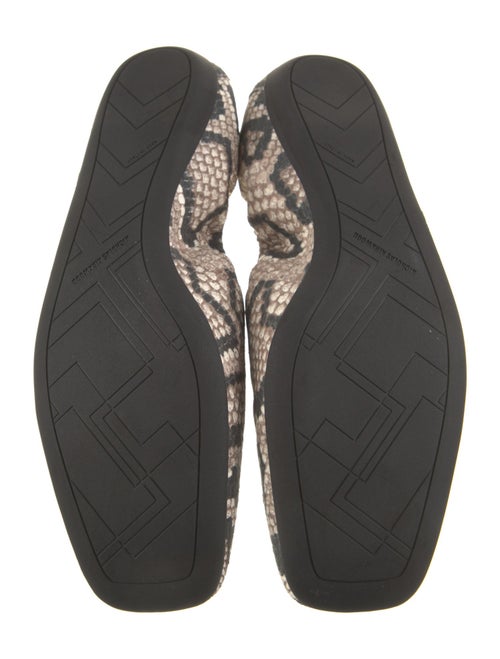 Nicholas Kirkwood Embossed Leather Animal Print Ballet Flats