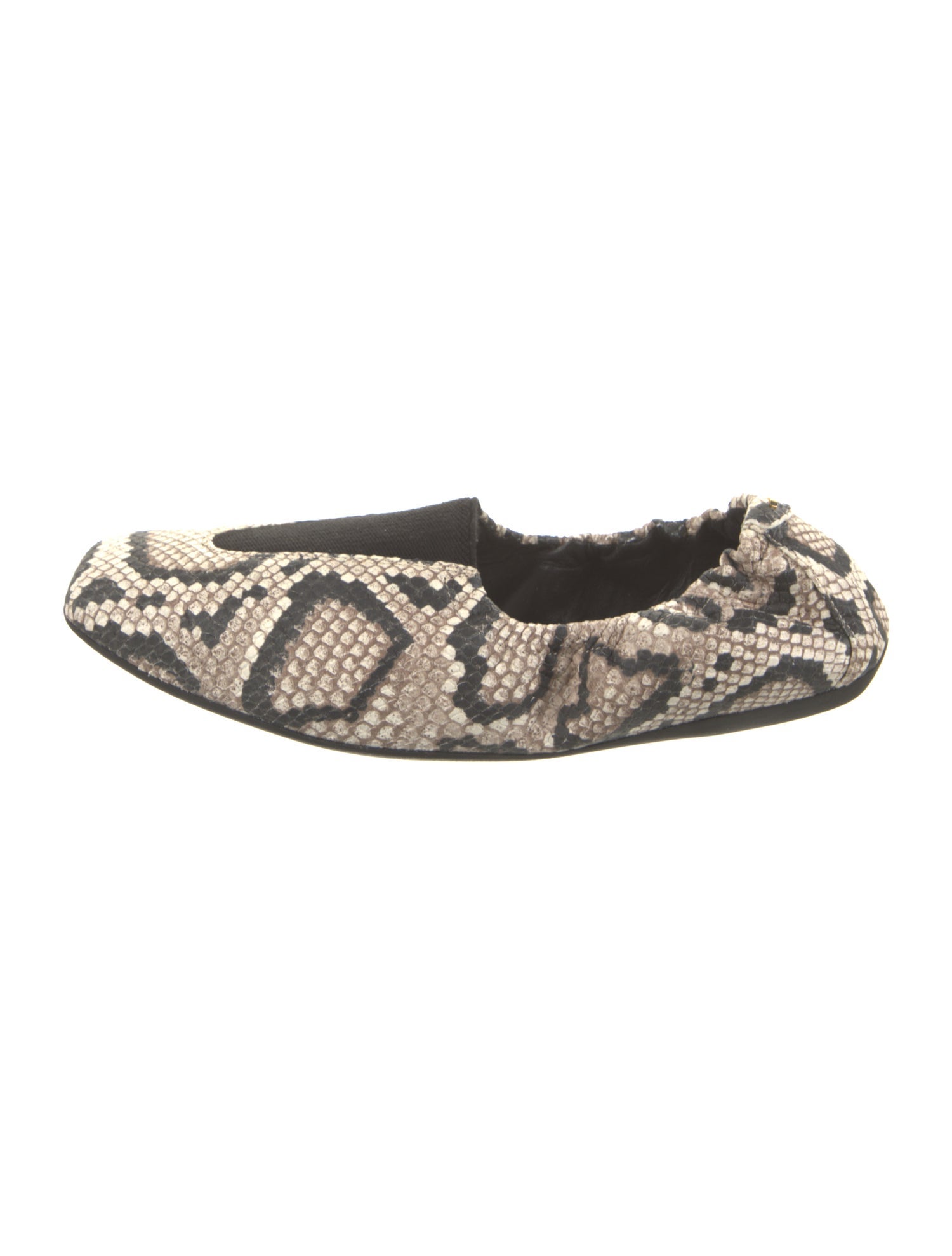 Nicholas Kirkwood Embossed Leather Animal Print Ballet Flats