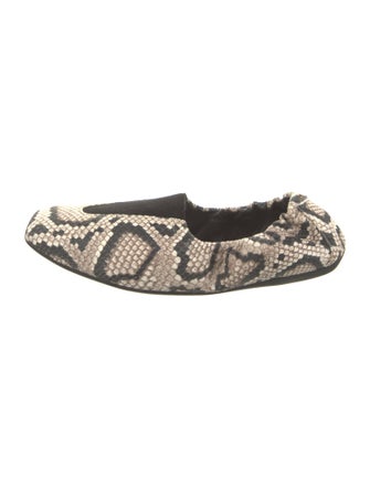 Nicholas Kirkwood Embossed Leather Animal Print Ballet Flats