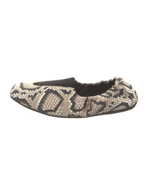 Nicholas Kirkwood Embossed Leather Animal Print Ballet Flats