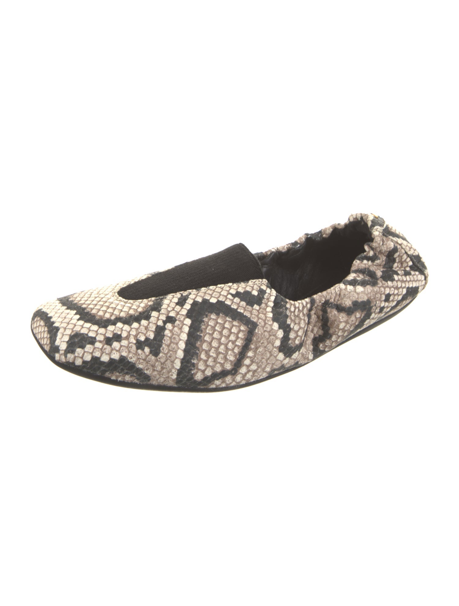 Nicholas Kirkwood Embossed Leather Animal Print Ballet Flats