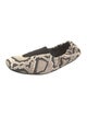 Nicholas Kirkwood Embossed Leather Animal Print Ballet Flats