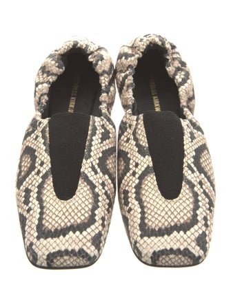 Nicholas Kirkwood Embossed Leather Animal Print Ballet Flats