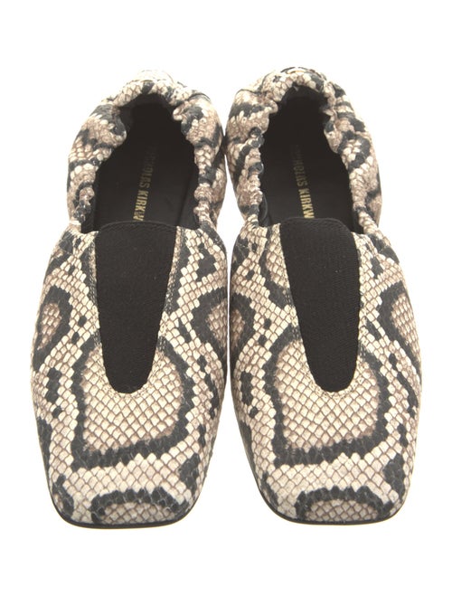 Nicholas Kirkwood Embossed Leather Animal Print Ballet Flats