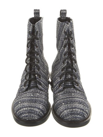 Nicholas Kirkwood Printed Studded Accents Combat Boots