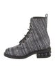 Nicholas Kirkwood Printed Studded Accents Combat Boots