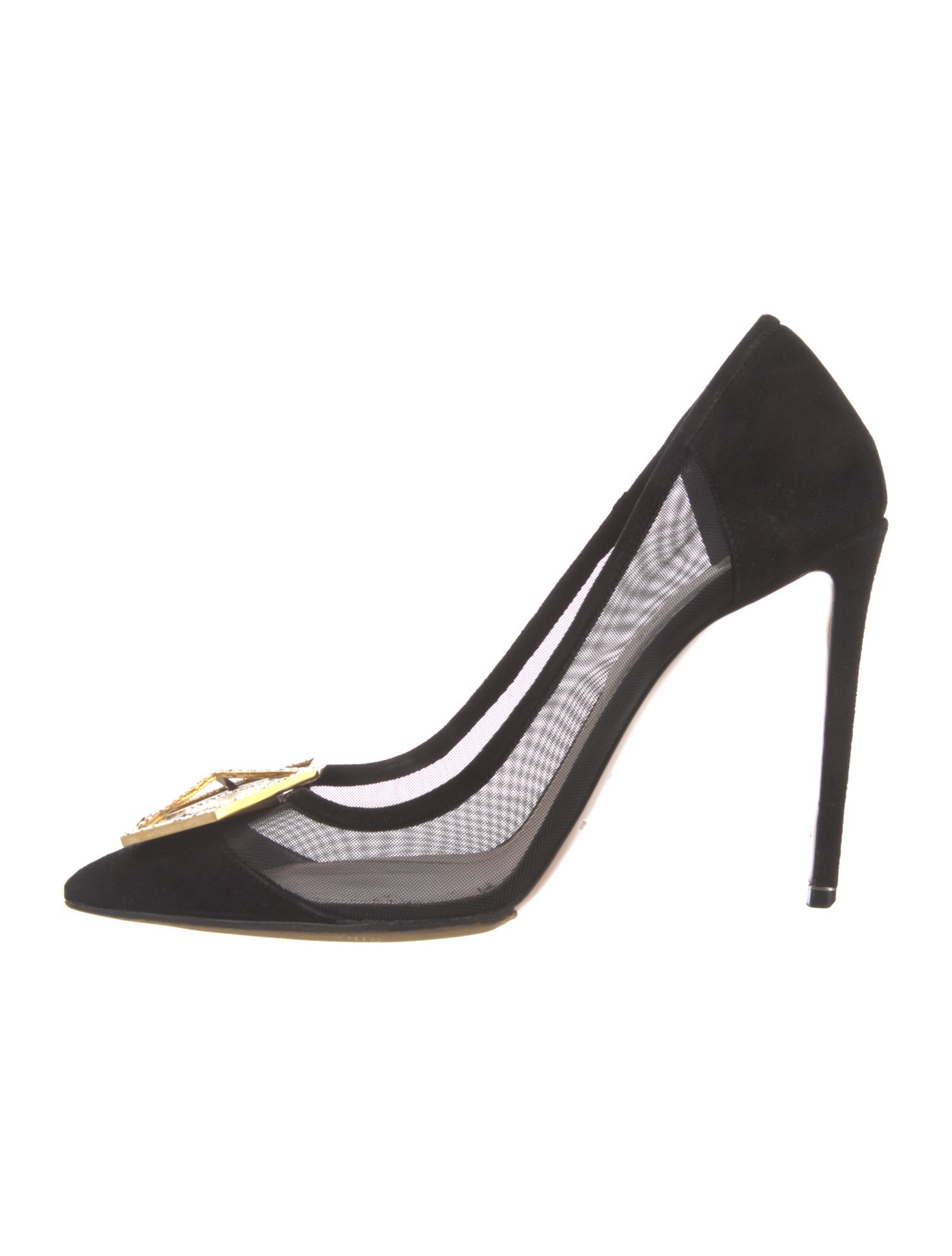 Nicholas Kirkwood Suede Mesh Accents Pumps