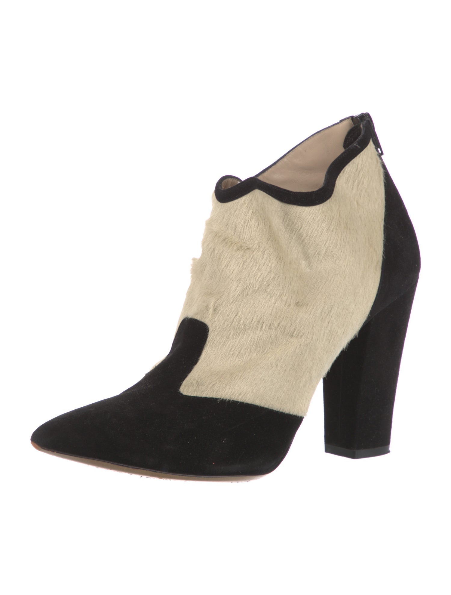 Nicholas Kirkwood Ponyhair Colorblock Pattern Boots