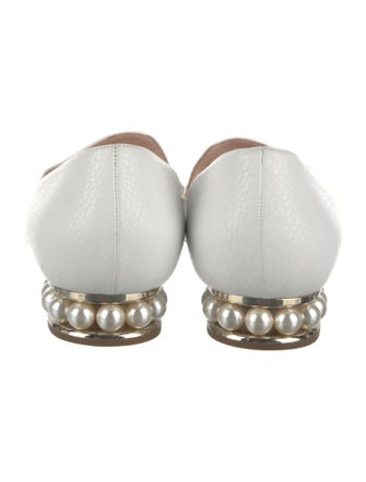 Nicholas Kirkwood Faux Pearl Accents Leather Loafers