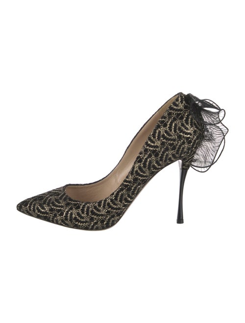Nicholas Kirkwood Printed Ruffle Embellishment Pumps
