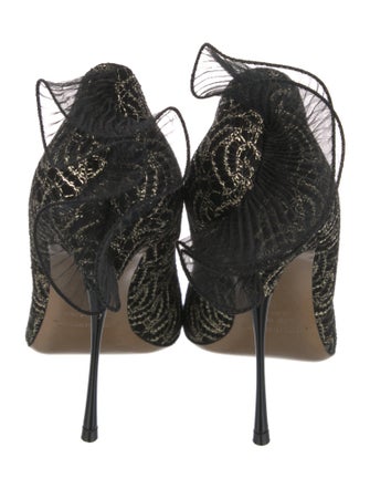 Nicholas Kirkwood Printed Ruffle Embellishment Pumps