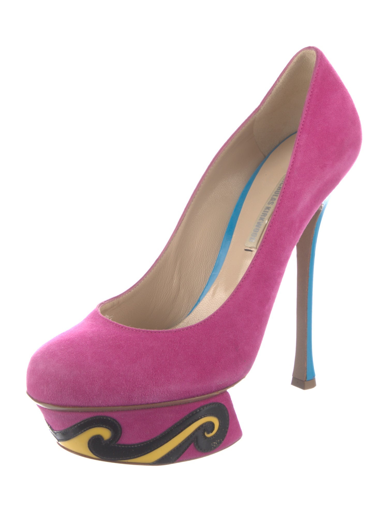 Nicholas Kirkwood Faux Pearl Accents Suede Pumps