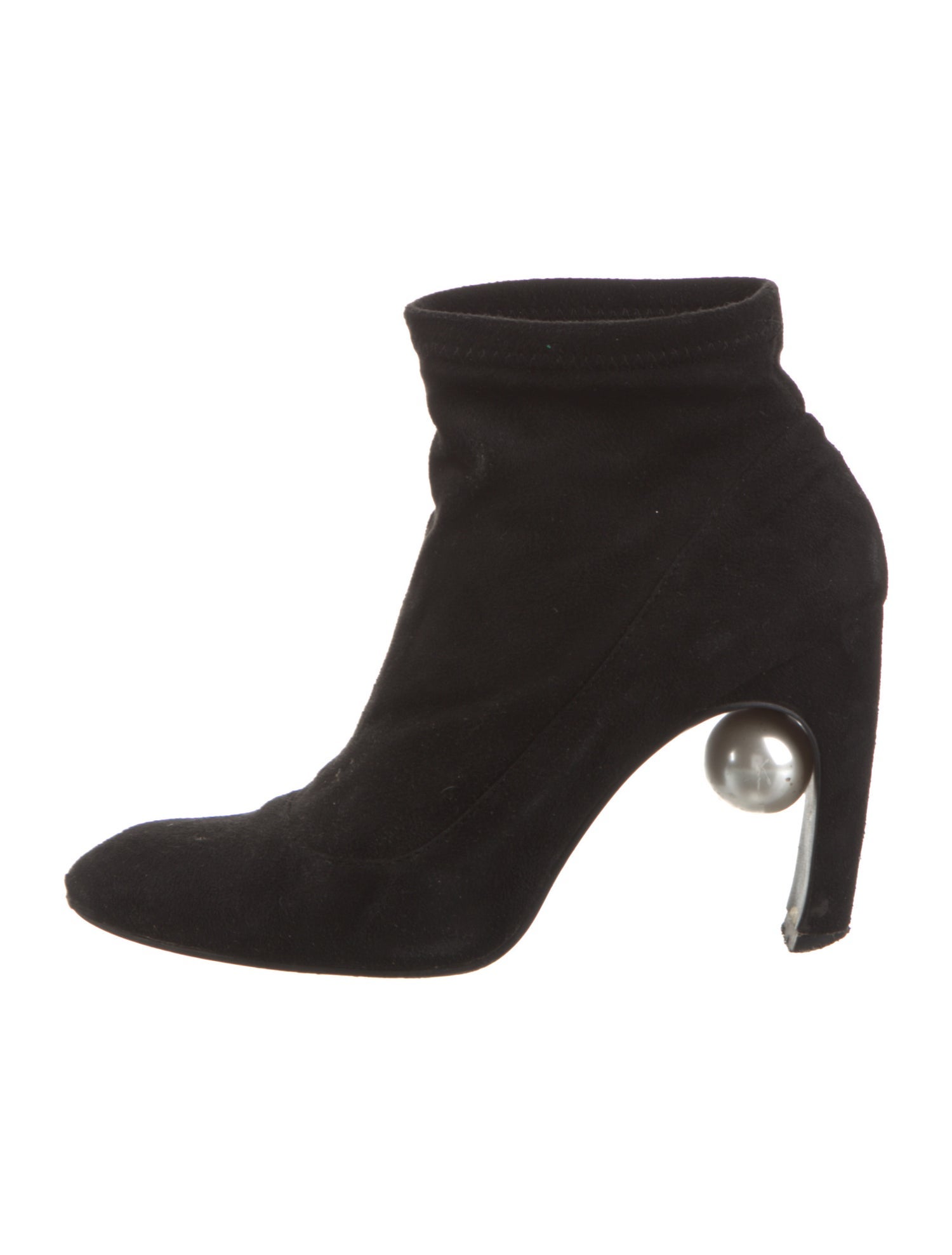 Nicholas Kirkwood Suede Whipstitch Trim Sock Boots