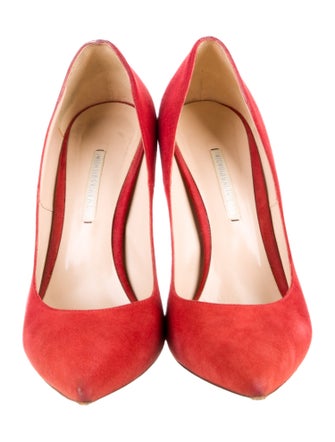 Nicholas Kirkwood Suede Ruffle Embellishment Pumps