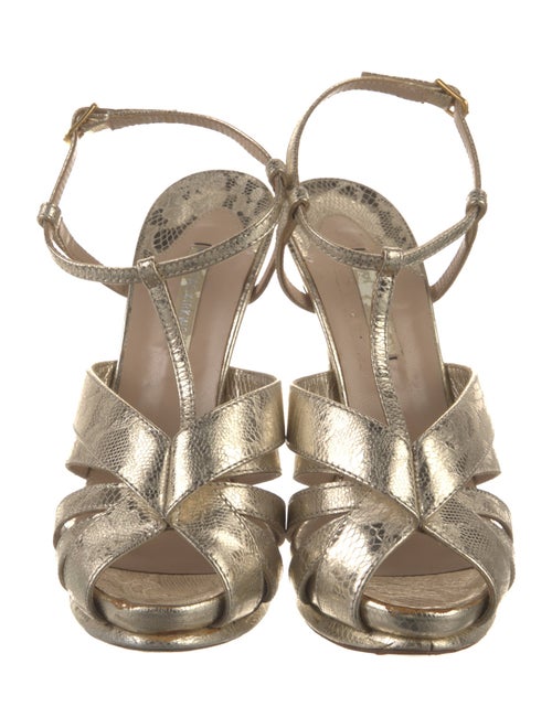 Nicholas Kirkwood Leather T-Strap Sandals