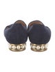 Nicholas Kirkwood Faux Pearl Accents Suede Loafers