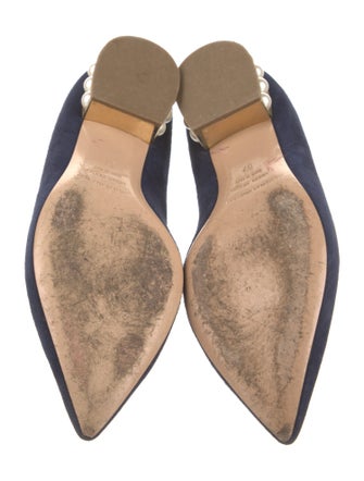 Nicholas Kirkwood Faux Pearl Accents Suede Loafers