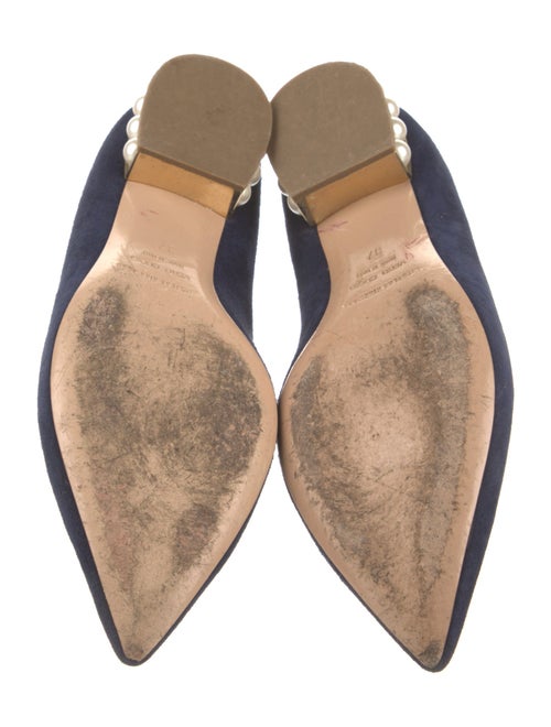Nicholas Kirkwood Faux Pearl Accents Suede Loafers