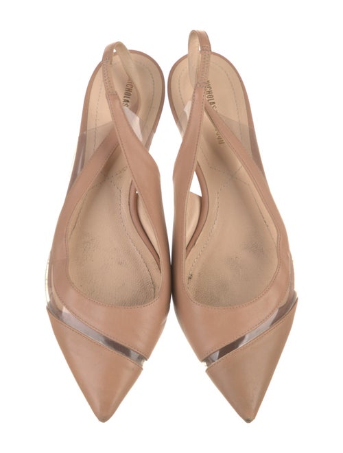 Nicholas Kirkwood Leather Slingback Flats