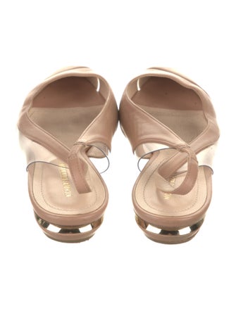 Nicholas Kirkwood Leather Slingback Flats