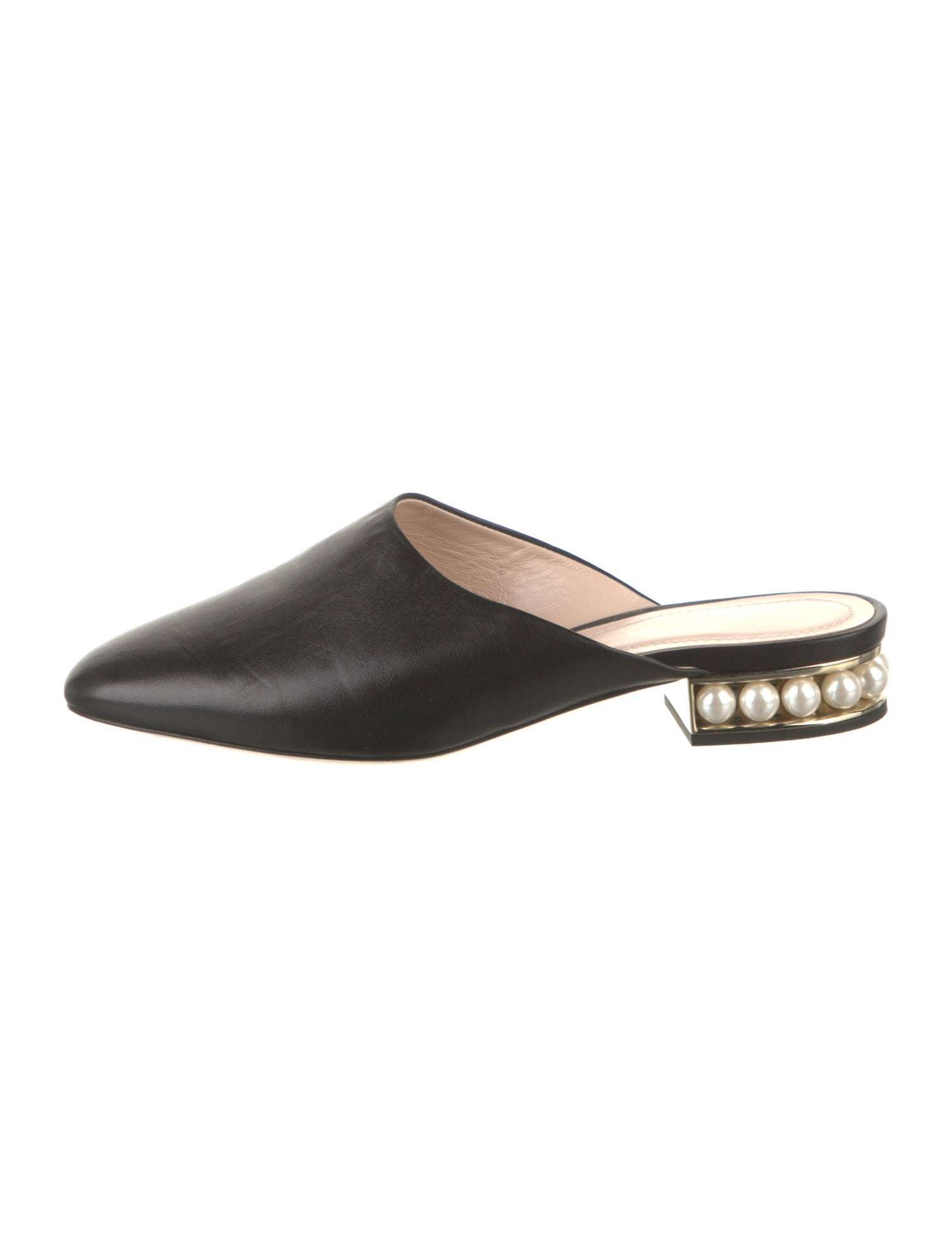 Nicholas Kirkwood Faux Pearl Accents Leather Mules