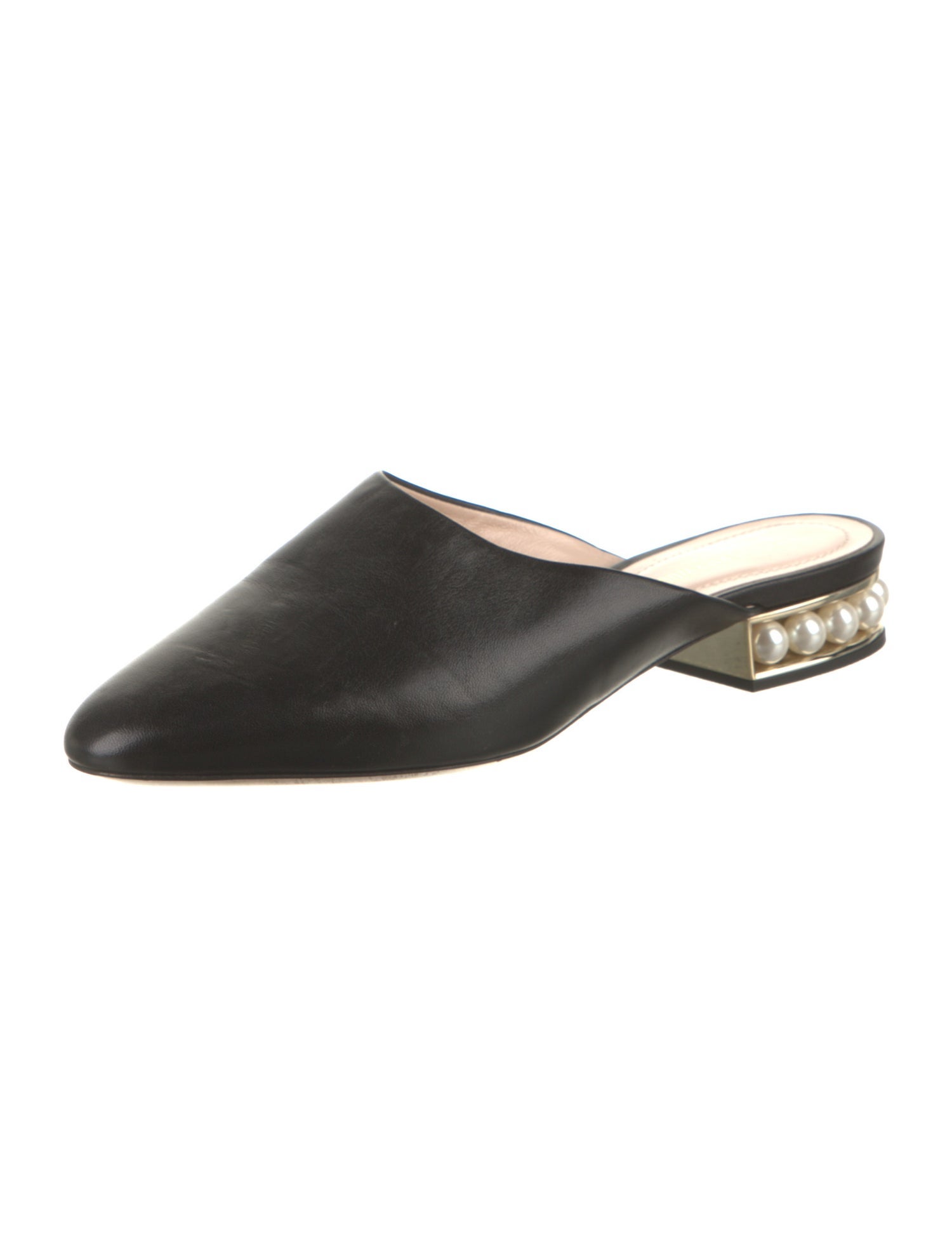 Nicholas Kirkwood Faux Pearl Accents Leather Mules