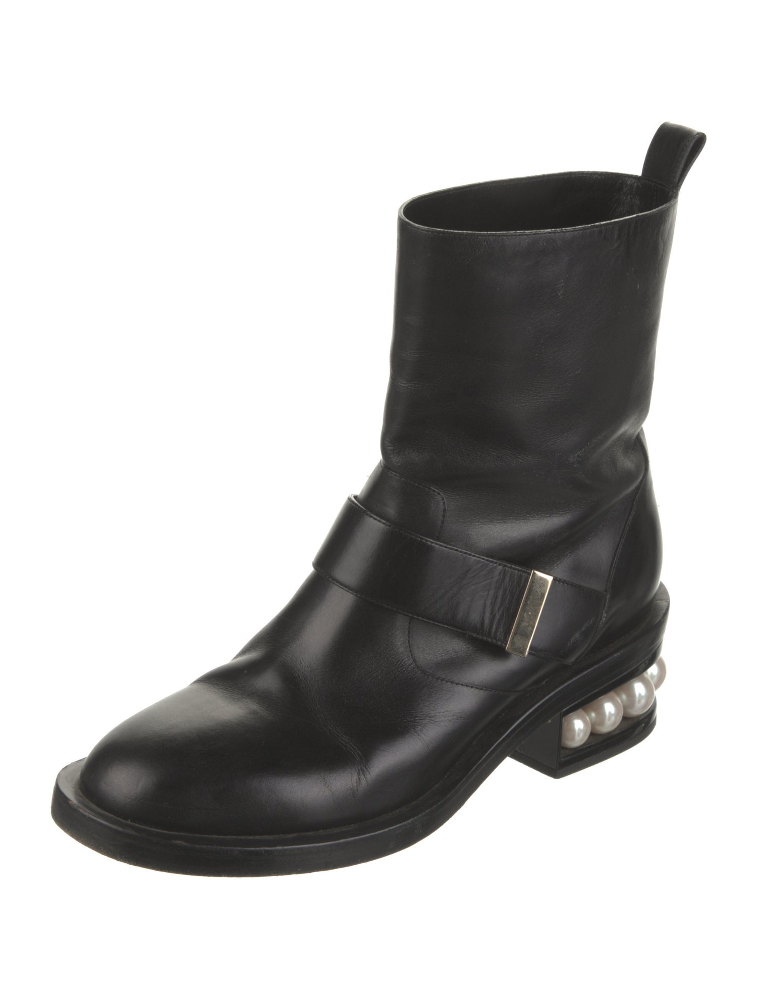 Nicholas Kirkwood Leather Moto Boots