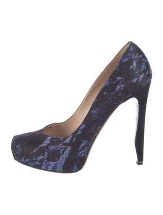 Nicholas Kirkwood Suede Printed Pumps