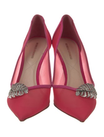 Nicholas Kirkwood Suede Crystal Embellishments Pumps