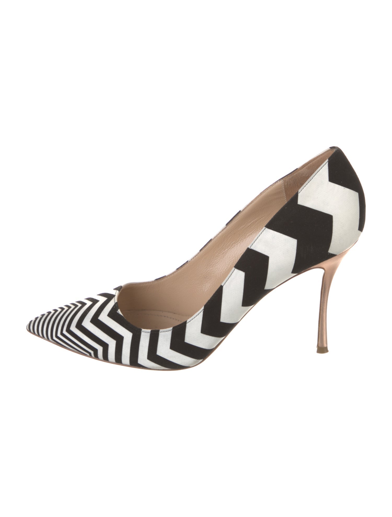 Nicholas Kirkwood Suede Striped Pumps