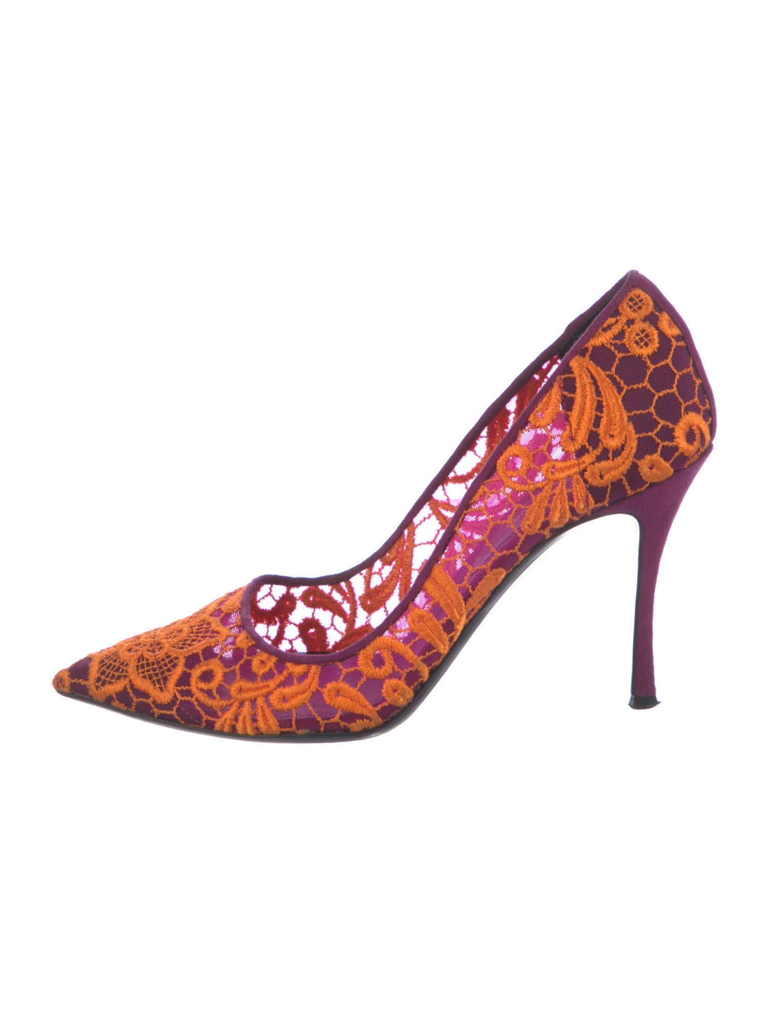 Nicholas Kirkwood Mesh Lace Pattern Pumps