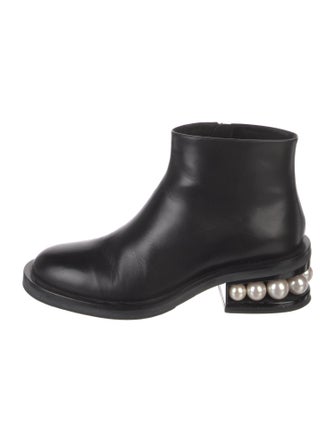 Nicholas Kirkwood Leather Beaded Accents Boots