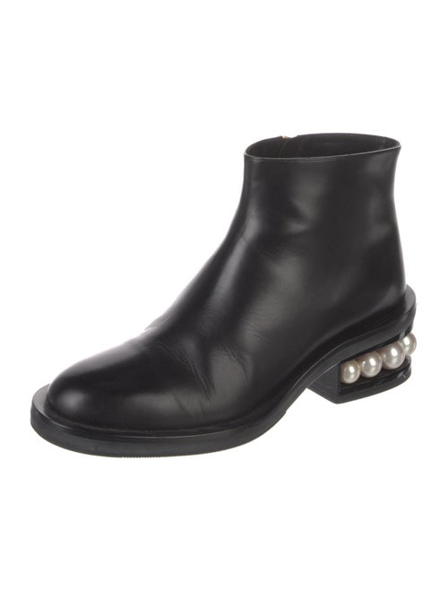 Nicholas Kirkwood Leather Beaded Accents Boots