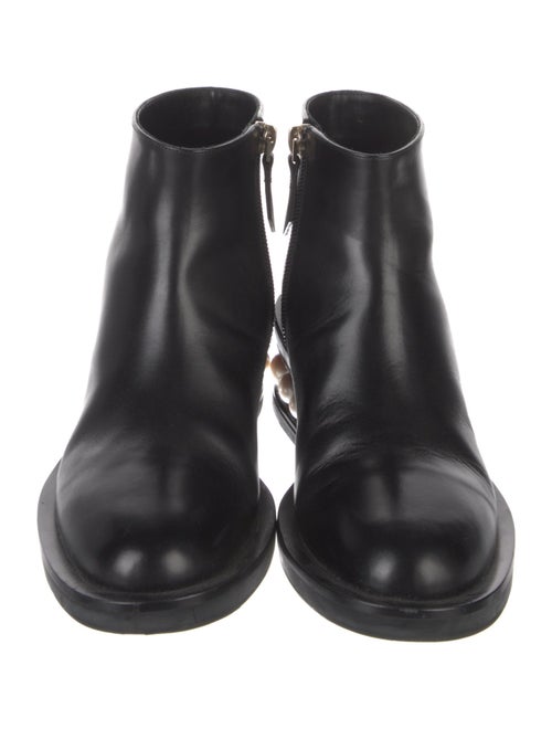 Nicholas Kirkwood Leather Beaded Accents Boots