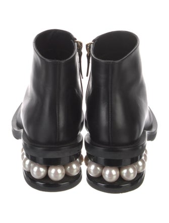 Nicholas Kirkwood Leather Beaded Accents Boots
