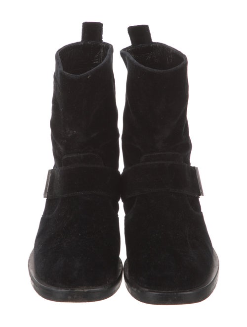 Nicholas Kirkwood Velvet Beaded Accents Moto Boots