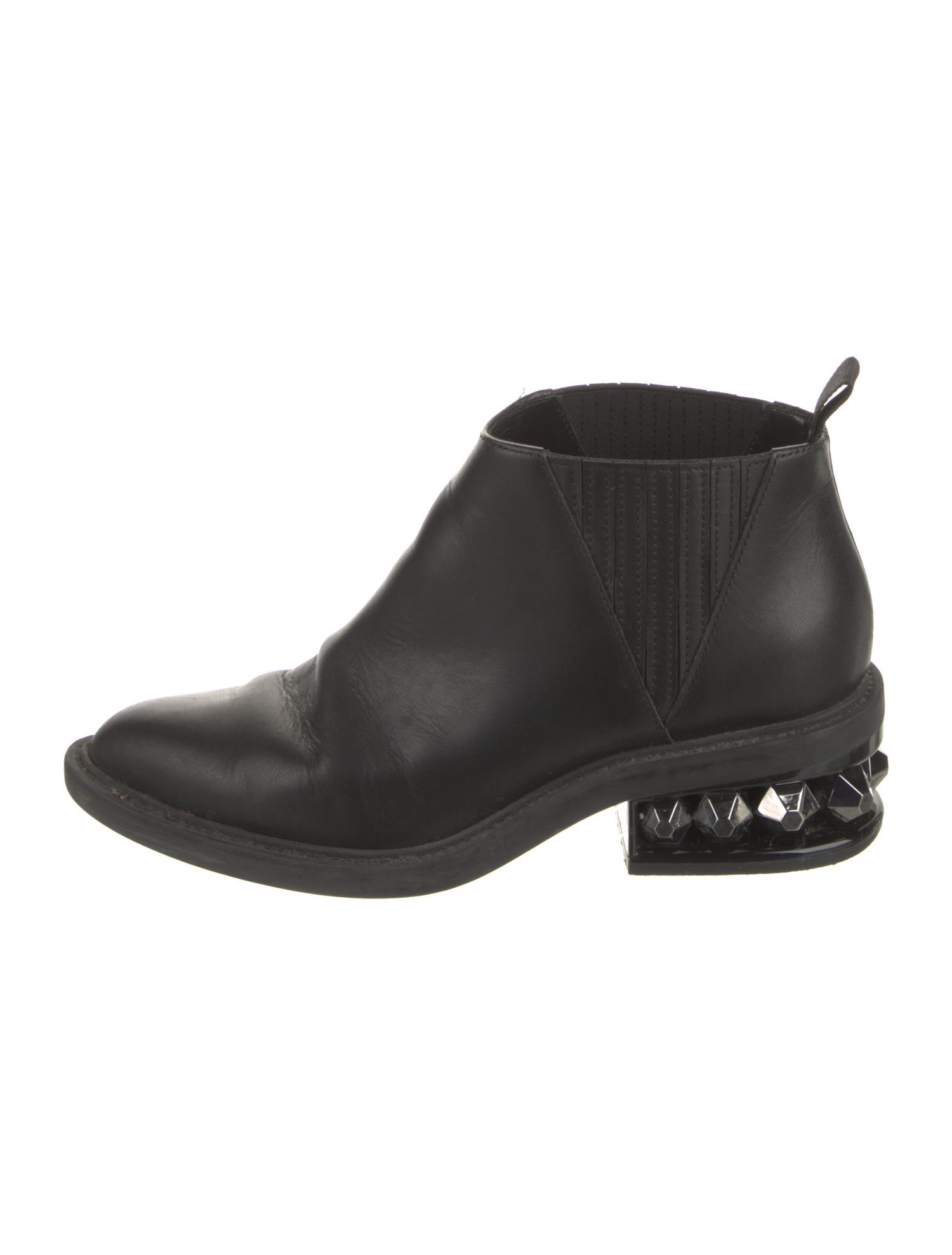 Nicholas Kirkwood Leather Studded Accents Chelsea Boots