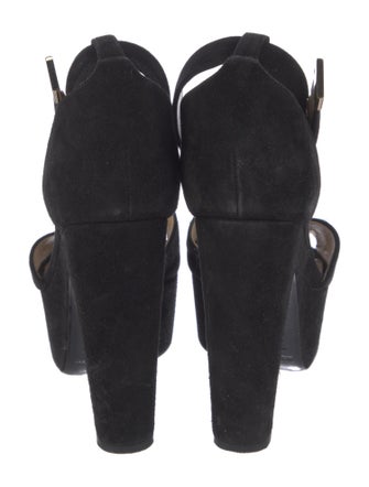 Nicholas Kirkwood Faux Pearl Accents Suede Sandals