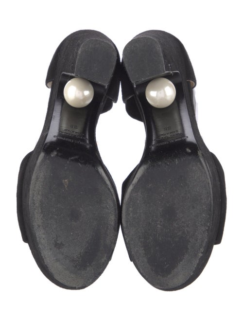 Nicholas Kirkwood Faux Pearl Accents Suede Sandals