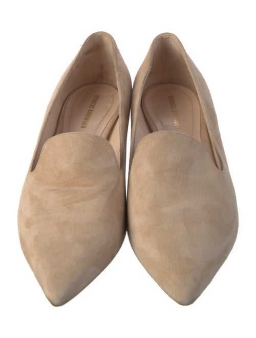 Nicholas Kirkwood Faux Pearl Accents Suede Flats