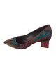 Nicholas Kirkwood Printed Embroidered Accent Pumps